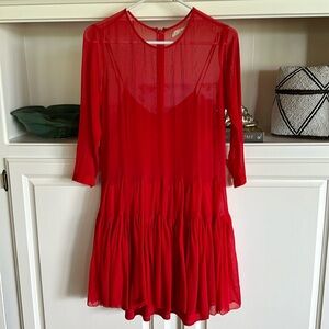 Beautiful red dress by Alexa Chung!